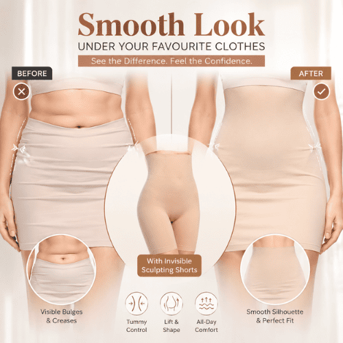 Invisible Body Sculpting Shaper Shorts™ | Tummy Control, Butt Lift & Seamless Fit (Pack of 2)