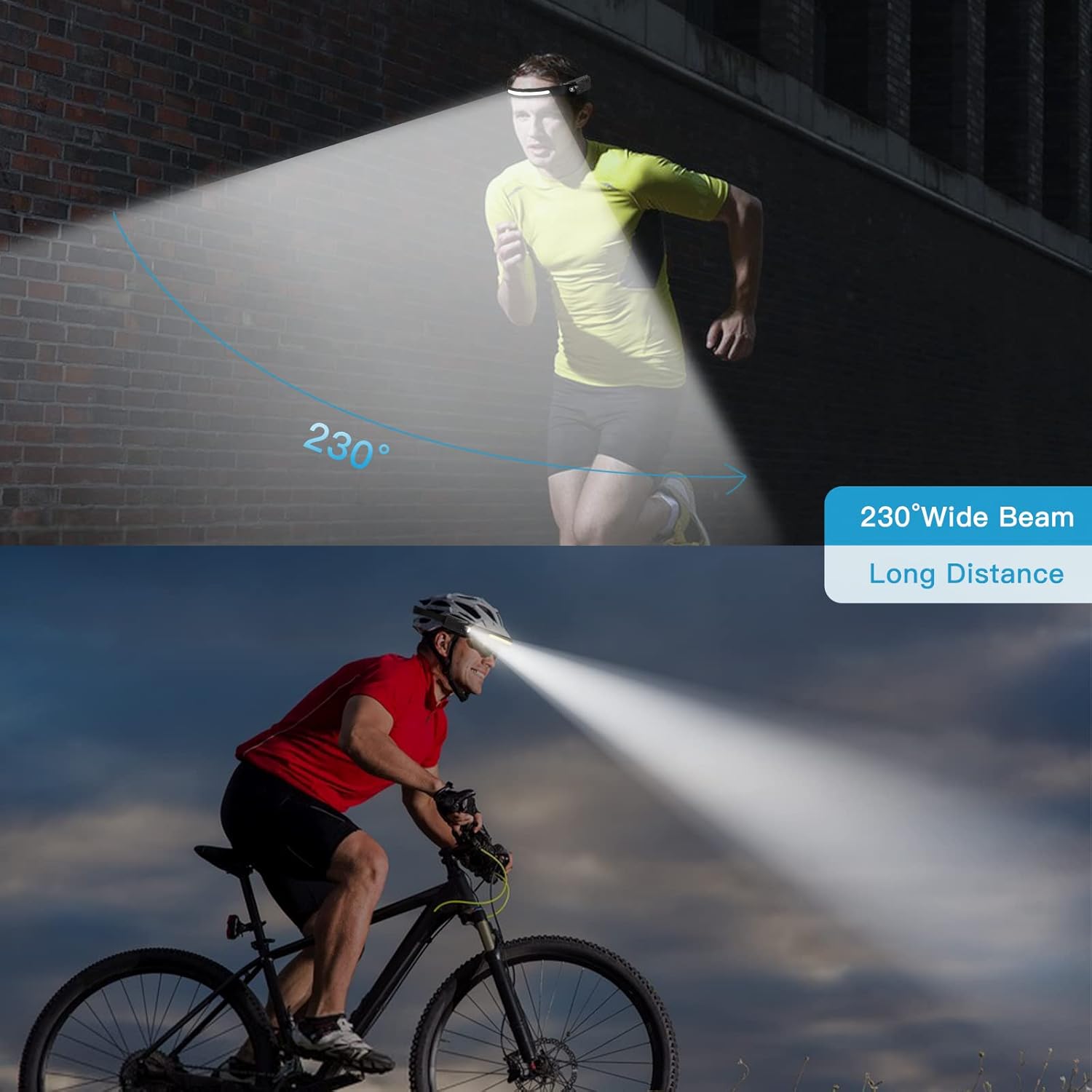 Rechargeable LED Headlamp with Motion Sensor & Wide Beam – UAE Use
