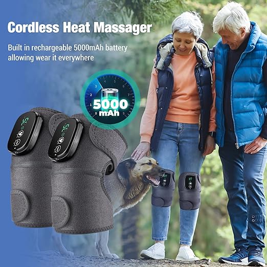 Knee Massager with Heat & Vibration – Cordless Pain Relief UAE