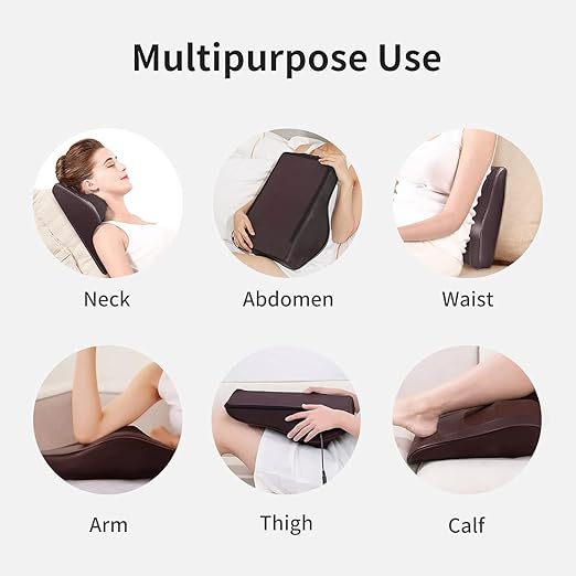 Shiatsu Massage Pillow with Heat – Cordless Neck & Back Pain Relief