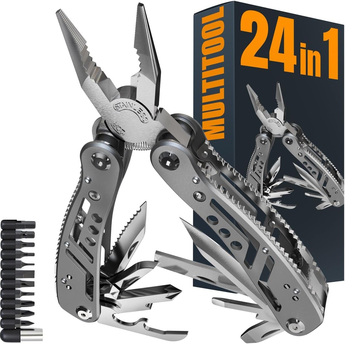 11-in-1 Stainless Steel Multitool – Compact EDC Tool for Camping & Repairs in UAE