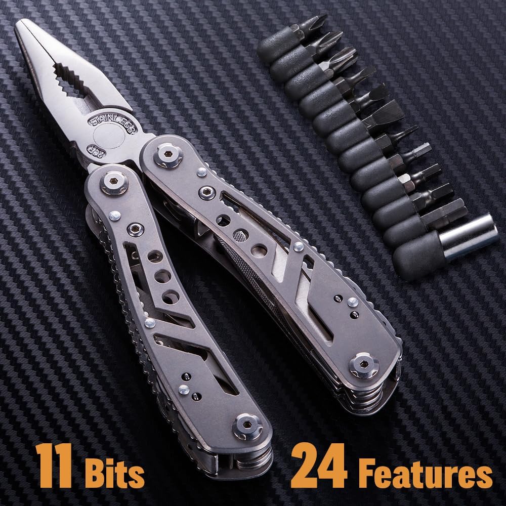 11-in-1 Stainless Steel Multitool – Compact EDC Tool for Camping & Repairs in UAE