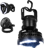 2-in-1 Camping Lantern with Fan – LED Light, Battery Powered