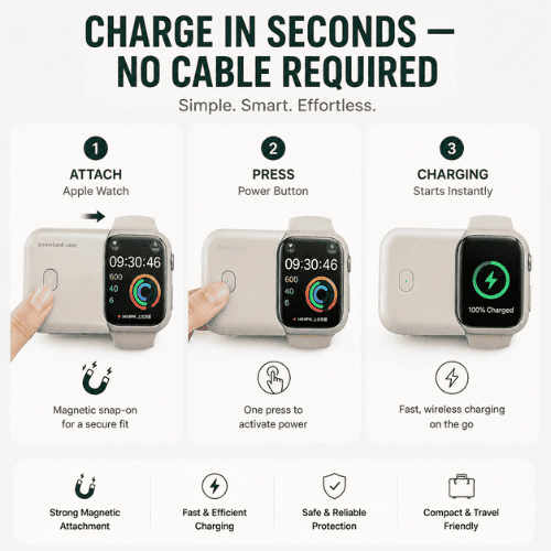 Portable apple watch power bank