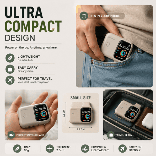 Portable apple watch power bank