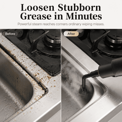 Portable Steam Cleaner Deep Clean Hard-to-Reach Areas without hours of scrubbing