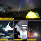 Rechargeable USB-C LED Flashlight – Zoomable, High Lumens, 4 Modes, Side Light
