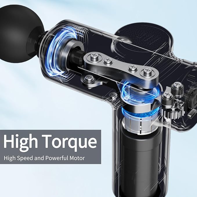 Cordless Deep Tissue Massage Gun – 5 Heads, Quiet & Rechargeable
