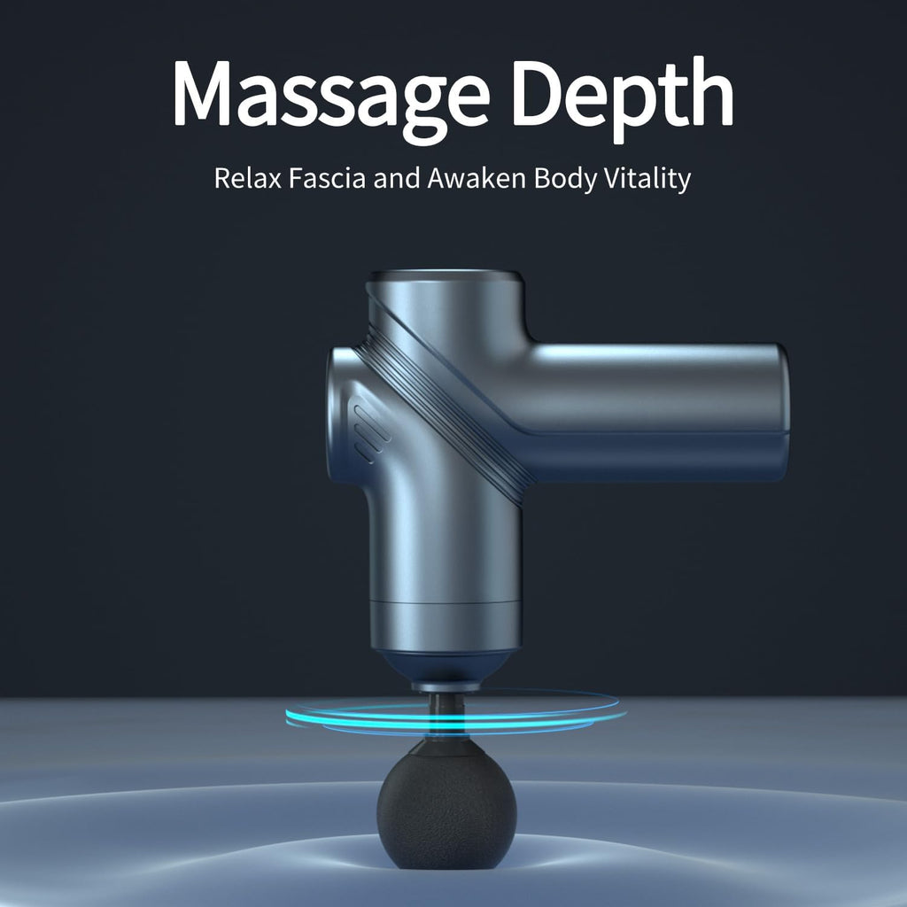 Cordless Deep Tissue Massage Gun – 5 Heads, Quiet & Rechargeable