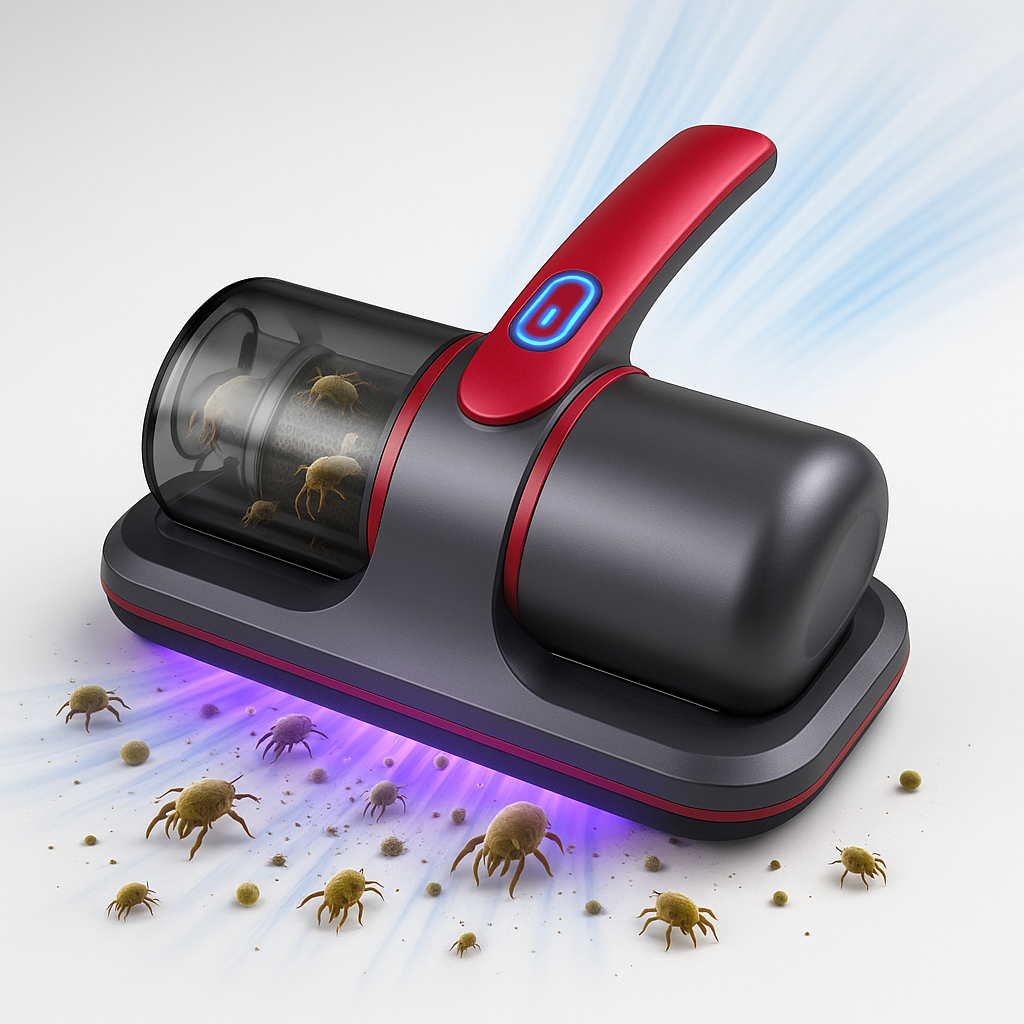 Smart Dust Mite Vacuum with Light Background